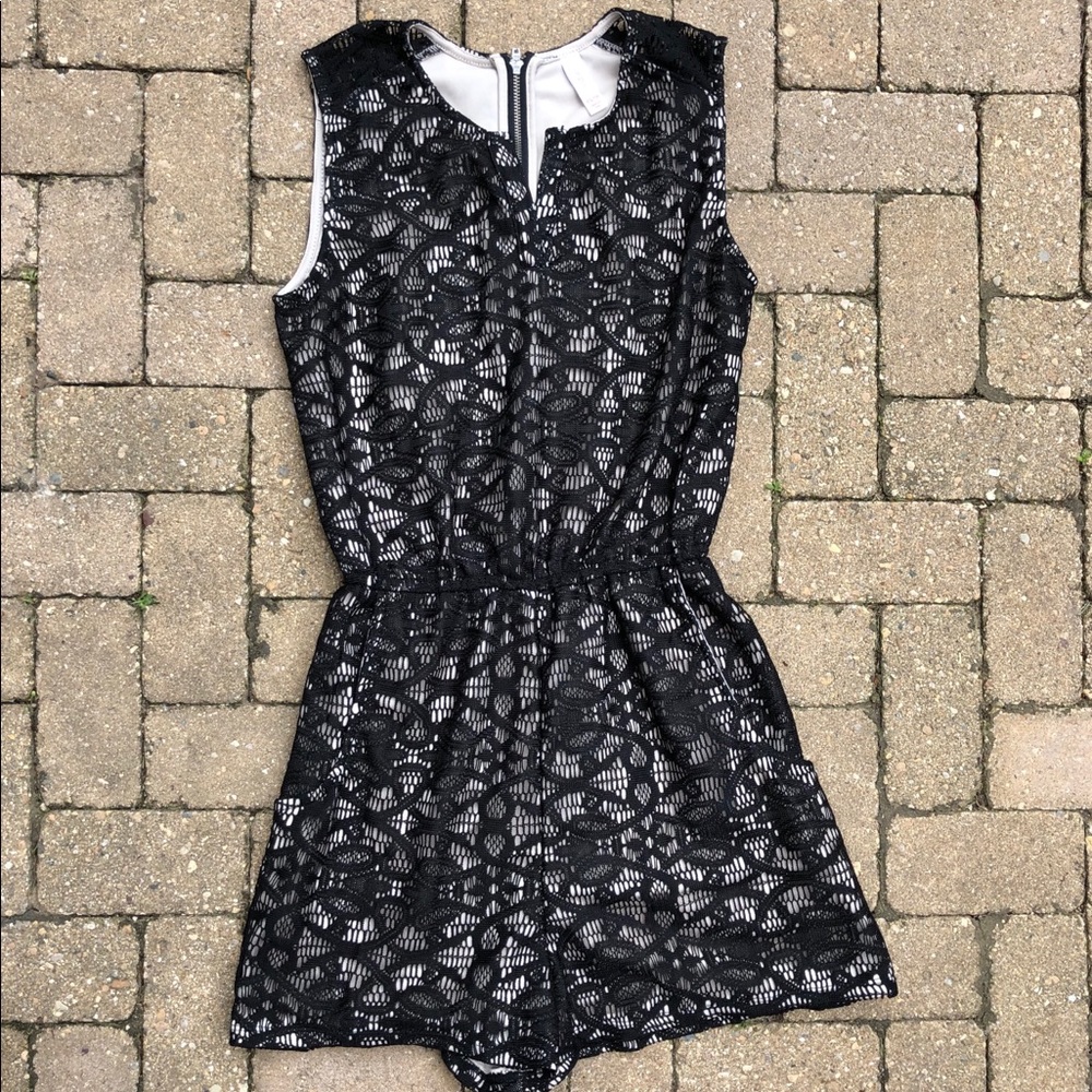 Xhilaration Black Lace Romper
